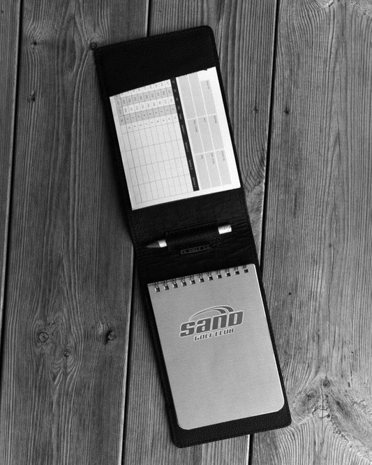 The black premium leather yardage book cover blackswing.golf - blackswing.golf