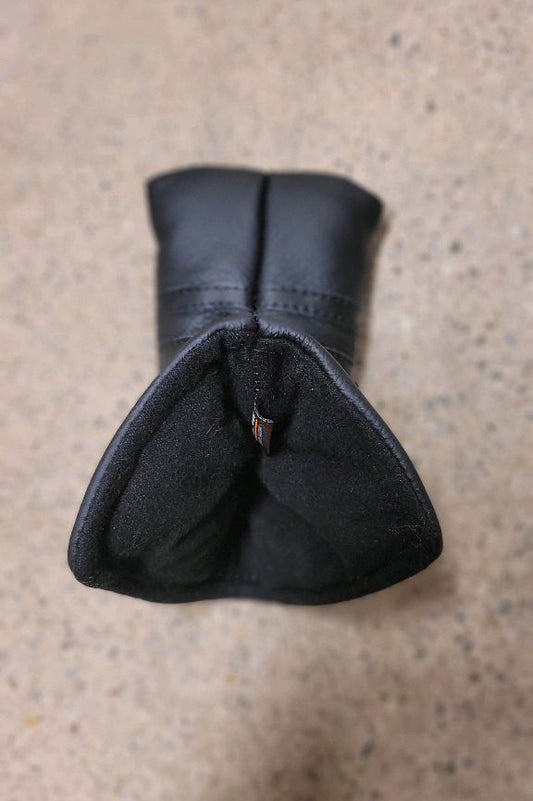 The black premium leather putter headcover - Blade