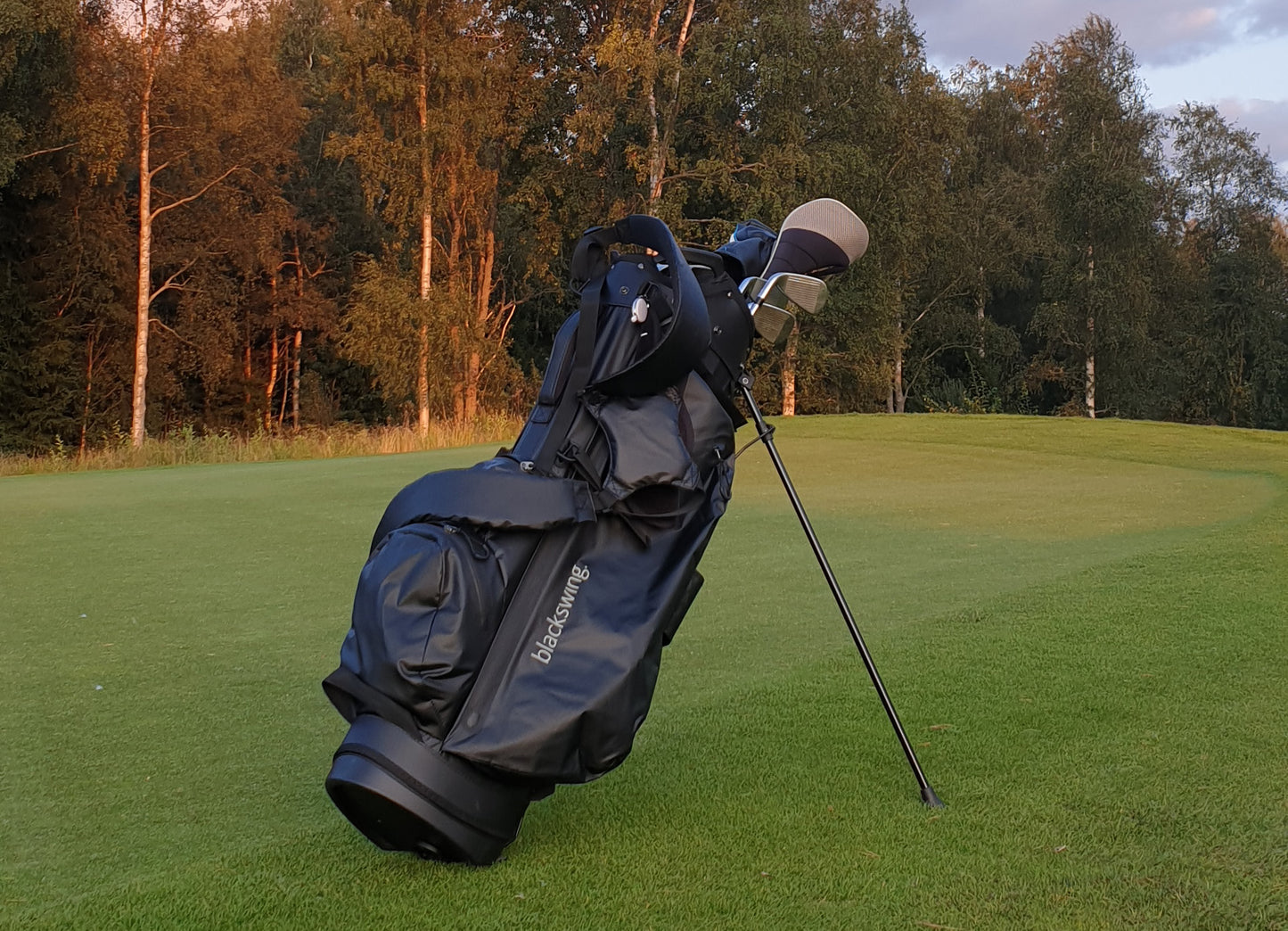 The black premium waterproof stand bag