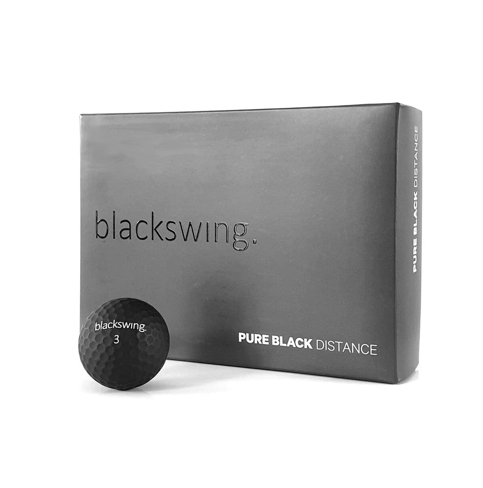 The pure black distance golf ball